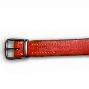 Fossil Orange Leather Belt